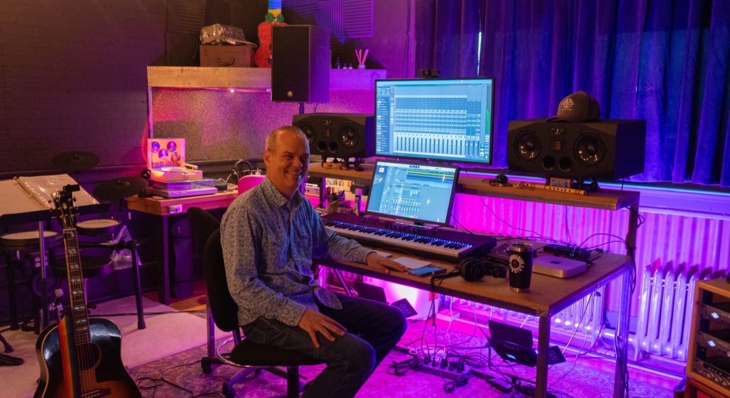 Jamey at the Warren Labs desk